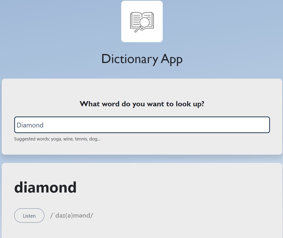 Dictionary screenshot