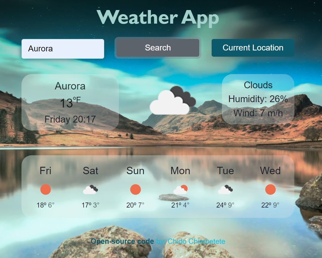 Weather App screenshot